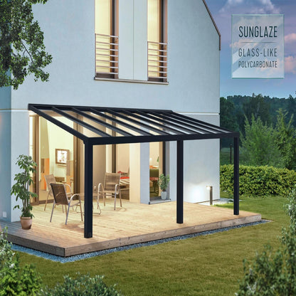 Palram - Canopia | Stockholm 11x22 ft Patio Cover - Gray/Clear - VHG9461