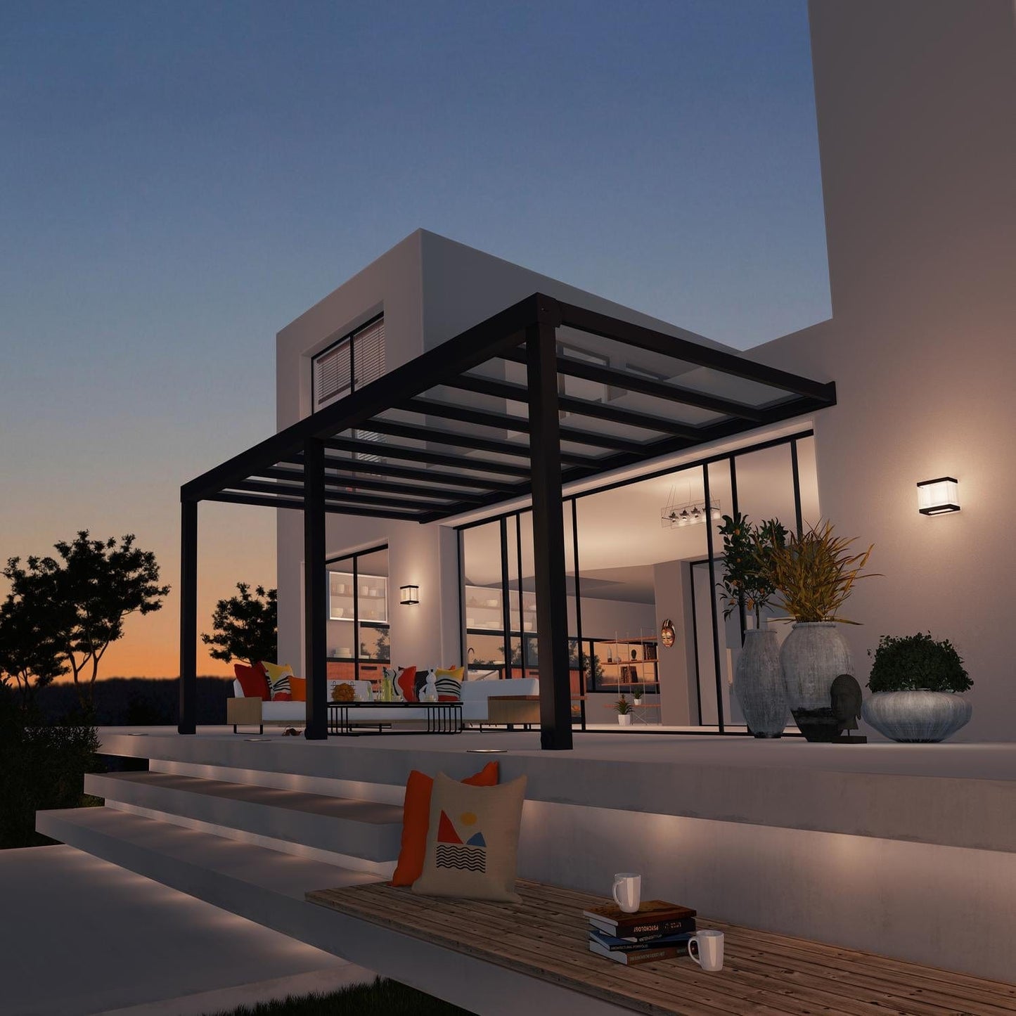 Palram - Canopia | Stockholm 11x22 ft Patio Cover - Gray/Clear - VHG9461