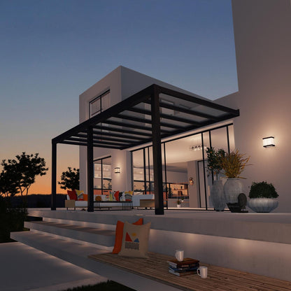 Palram - Canopia | Stockholm 11x22 ft Patio Cover - Gray/Clear - VHG9461