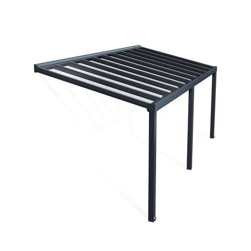 Palram - Canopia | Stockholm 11x24 ft Patio Cover - Gray/Clear - HG9463