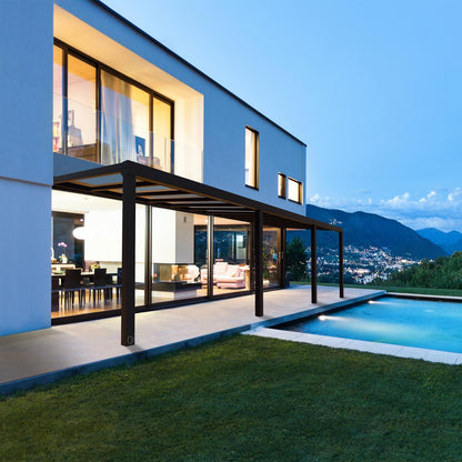 Palram - Canopia | Stockholm 11x31 ft Patio Cover - Gray/Clear - HG9466