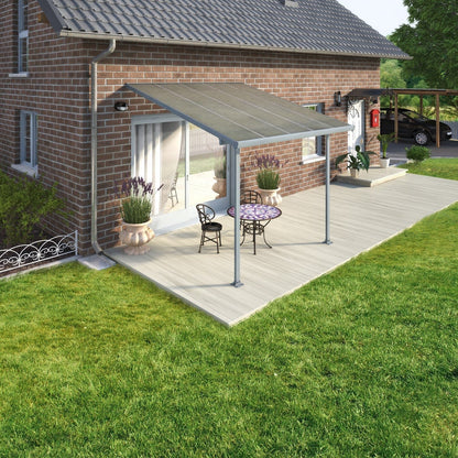 Palram - Canopia | 10 Ft Wide Feria Patio Cover - Gray Clear - HG9410