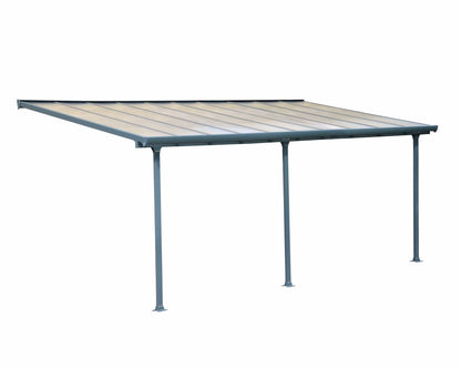 Palram - Canopia | 10 Ft Wide Feria Patio Cover - Gray Clear - HG9410