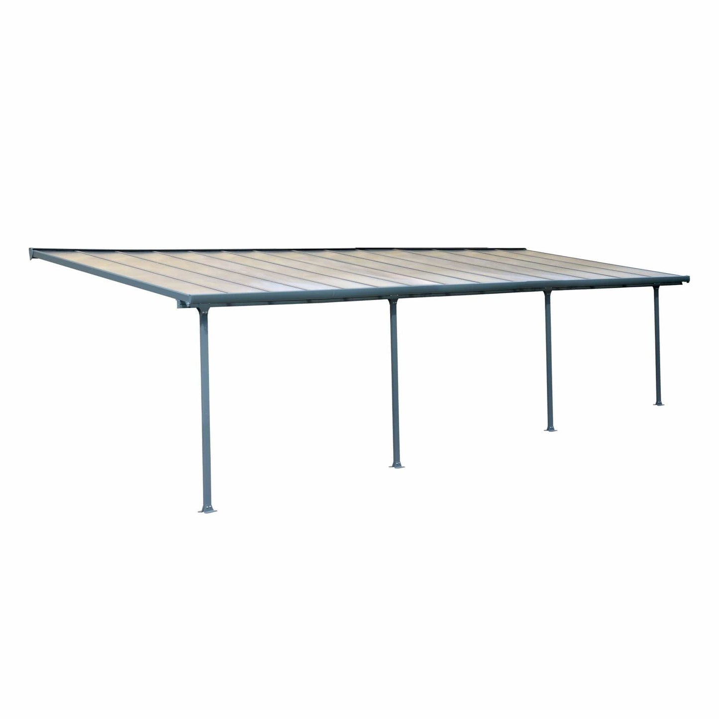 Palram - Canopia | 10 Ft Wide Feria Patio Cover - Gray Clear - HG9410