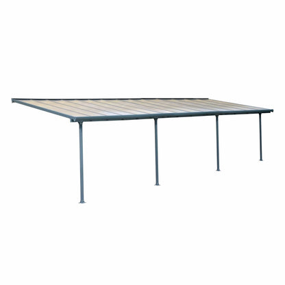 Palram - Canopia | 10 Ft Wide Feria Patio Cover - Gray Clear - HG9410