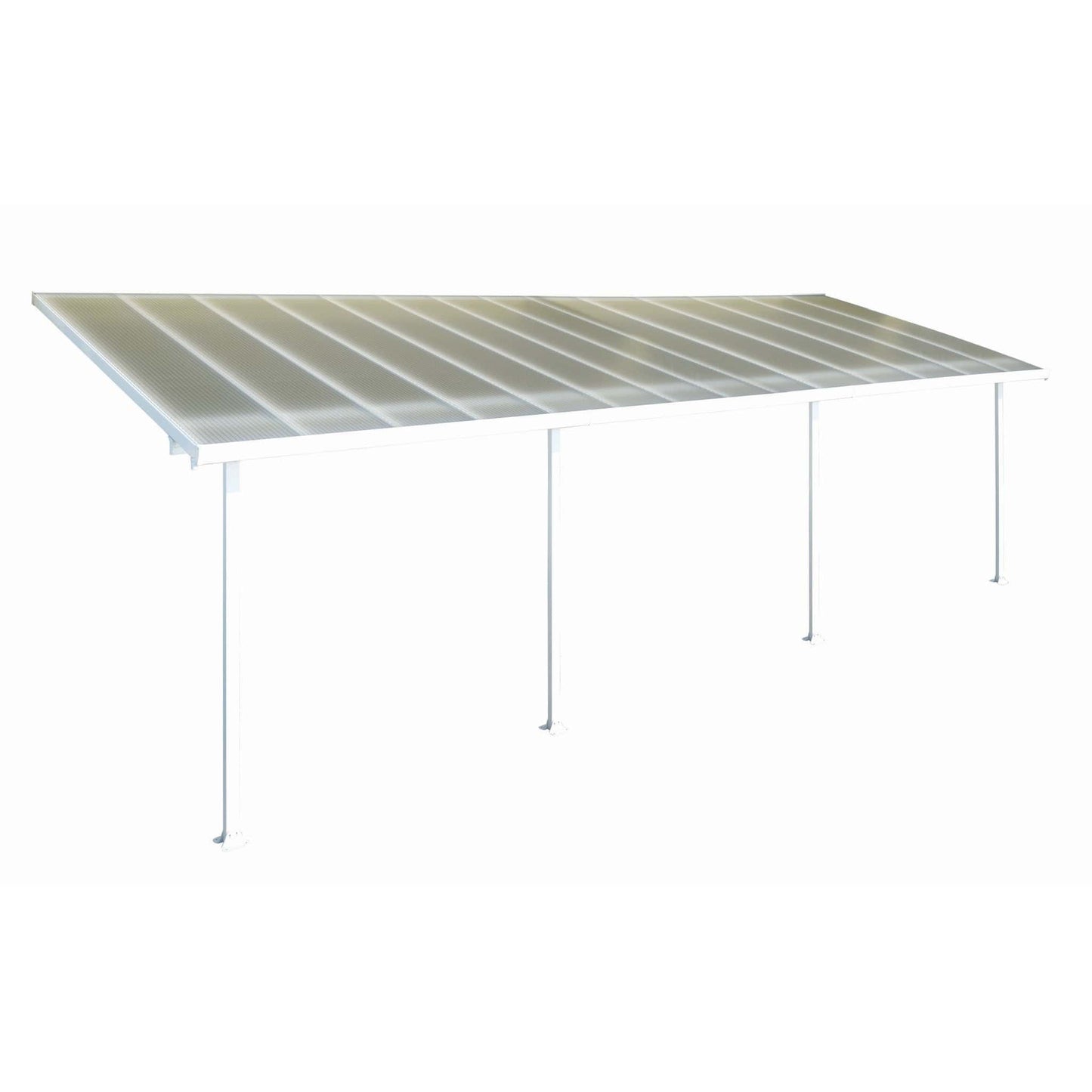 Palram - Canopia | 13 ft Wide Feria Patio Cover - White Clear - HG9214