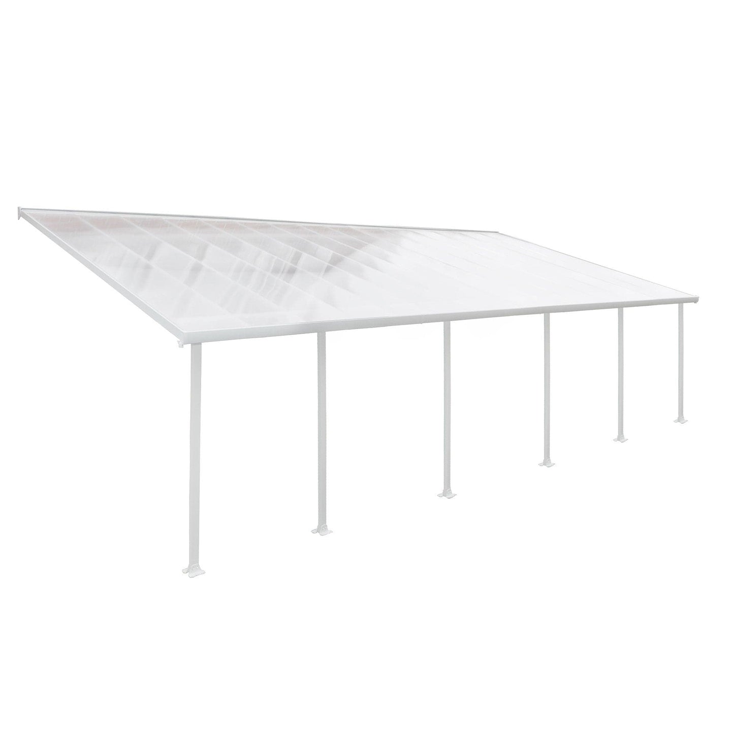 Palram - Canopia | 13 ft Wide Feria Patio Cover - White Clear - HG9214