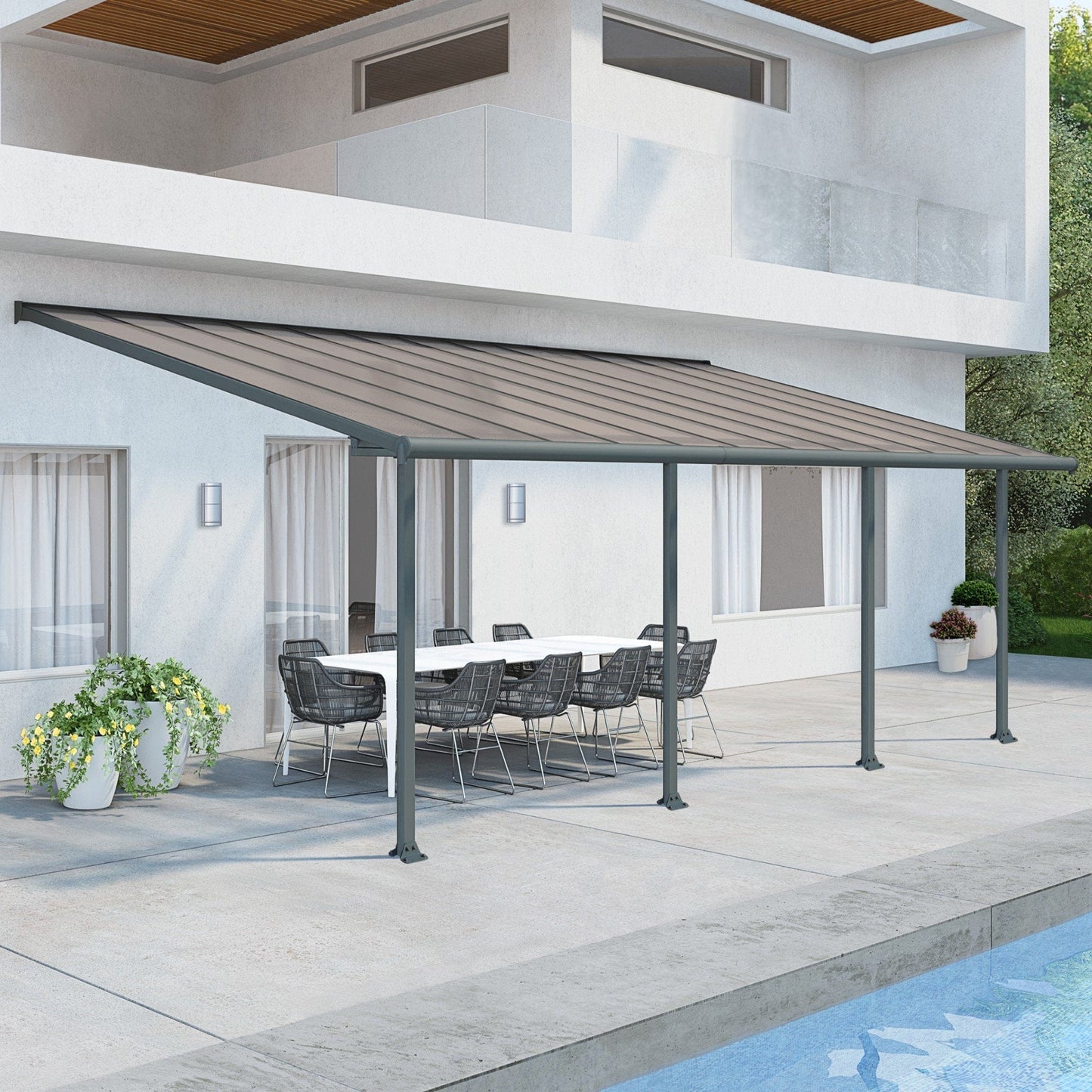 Palram - Canopia | Olympia Patio Cover - Gray - HG8810