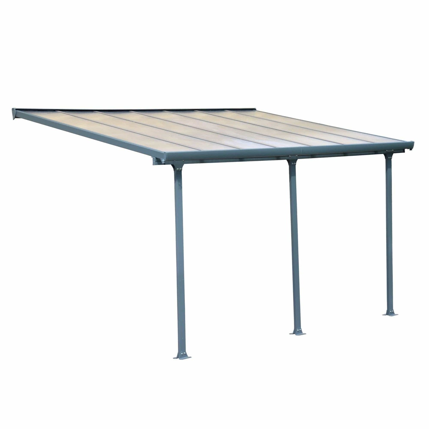 Palram - Canopia | 10 Ft Wide Feria Patio Cover - Gray Clear - HG9410