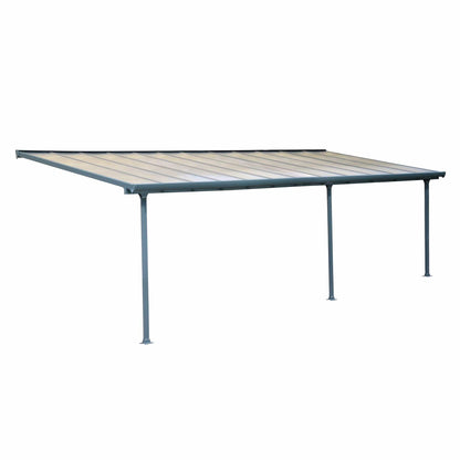 Palram - Canopia | 10 Ft Wide Feria Patio Cover - Gray Clear - HG9410