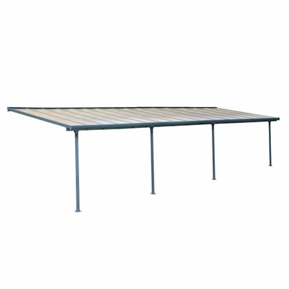 Palram - Canopia | 10 Ft Wide Feria Patio Cover - Gray Clear - HG9410