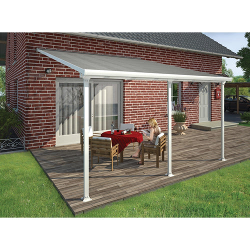 Palram - Canopia | 13 ft Wide Feria Patio Cover - White Clear - HG9214