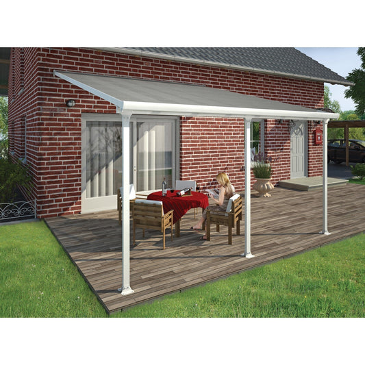 Palram - Canopia | 13 ft Wide Feria Patio Cover - White Clear - HG9214