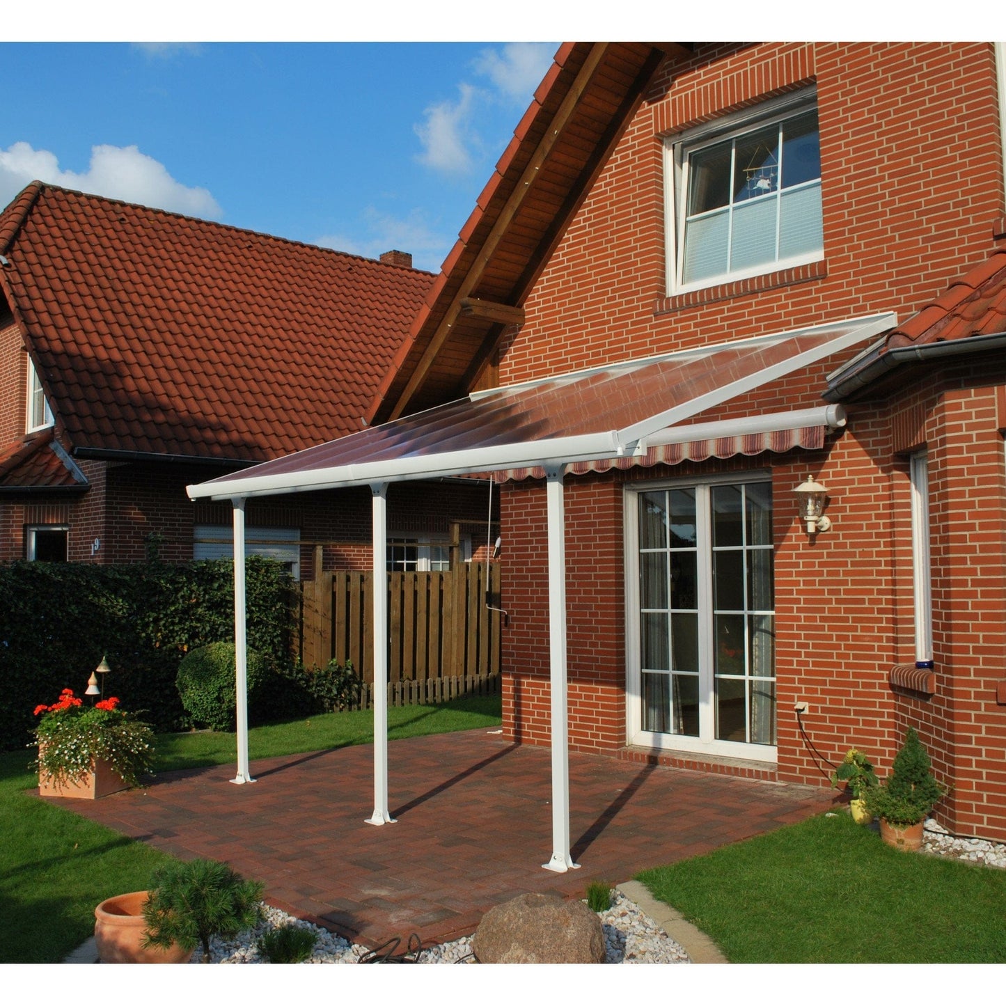 Palram - Canopia | 13 ft Wide Feria Patio Cover - White Clear - HG9214
