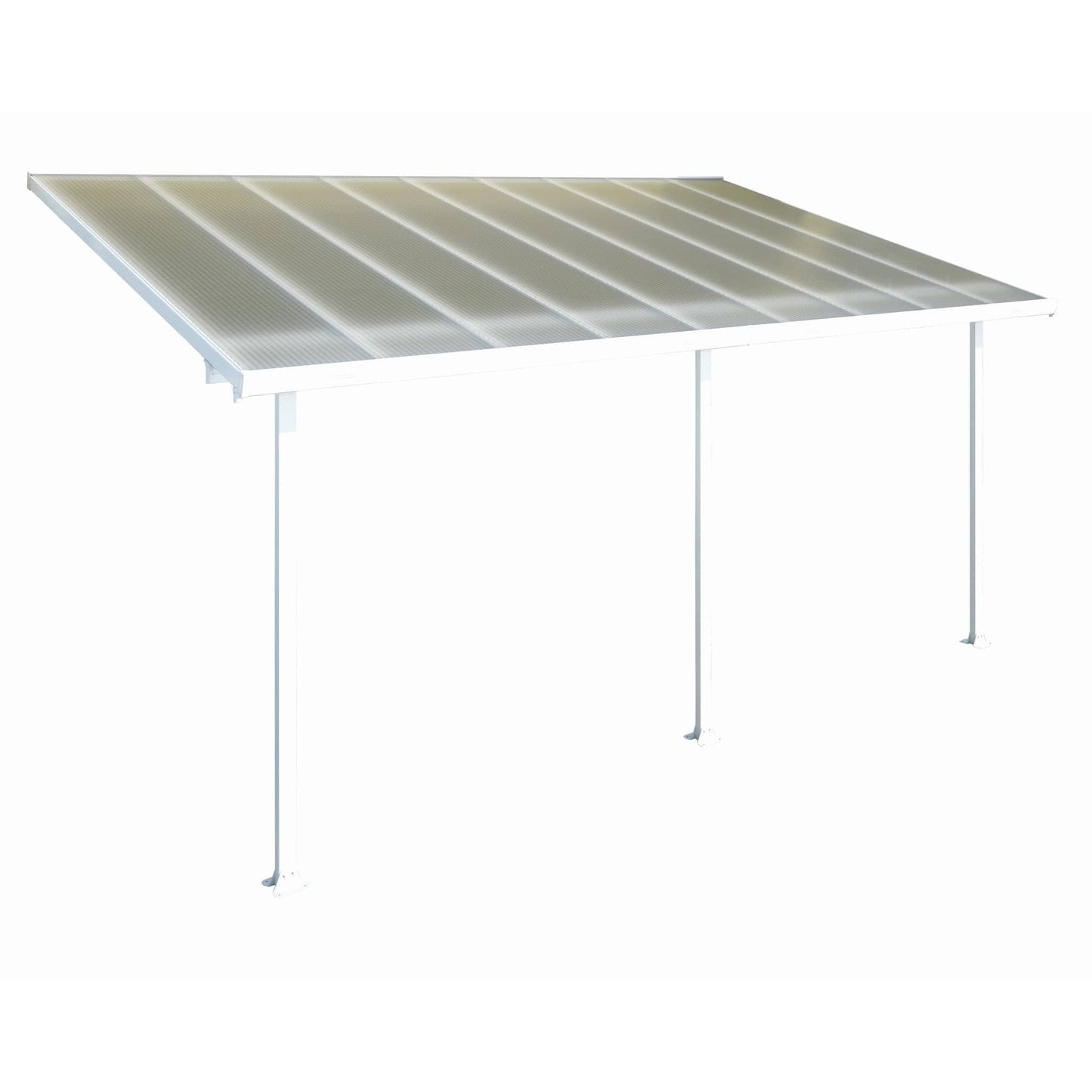 Palram - Canopia | 13 ft Wide Feria Patio Cover - White Clear - HG9214
