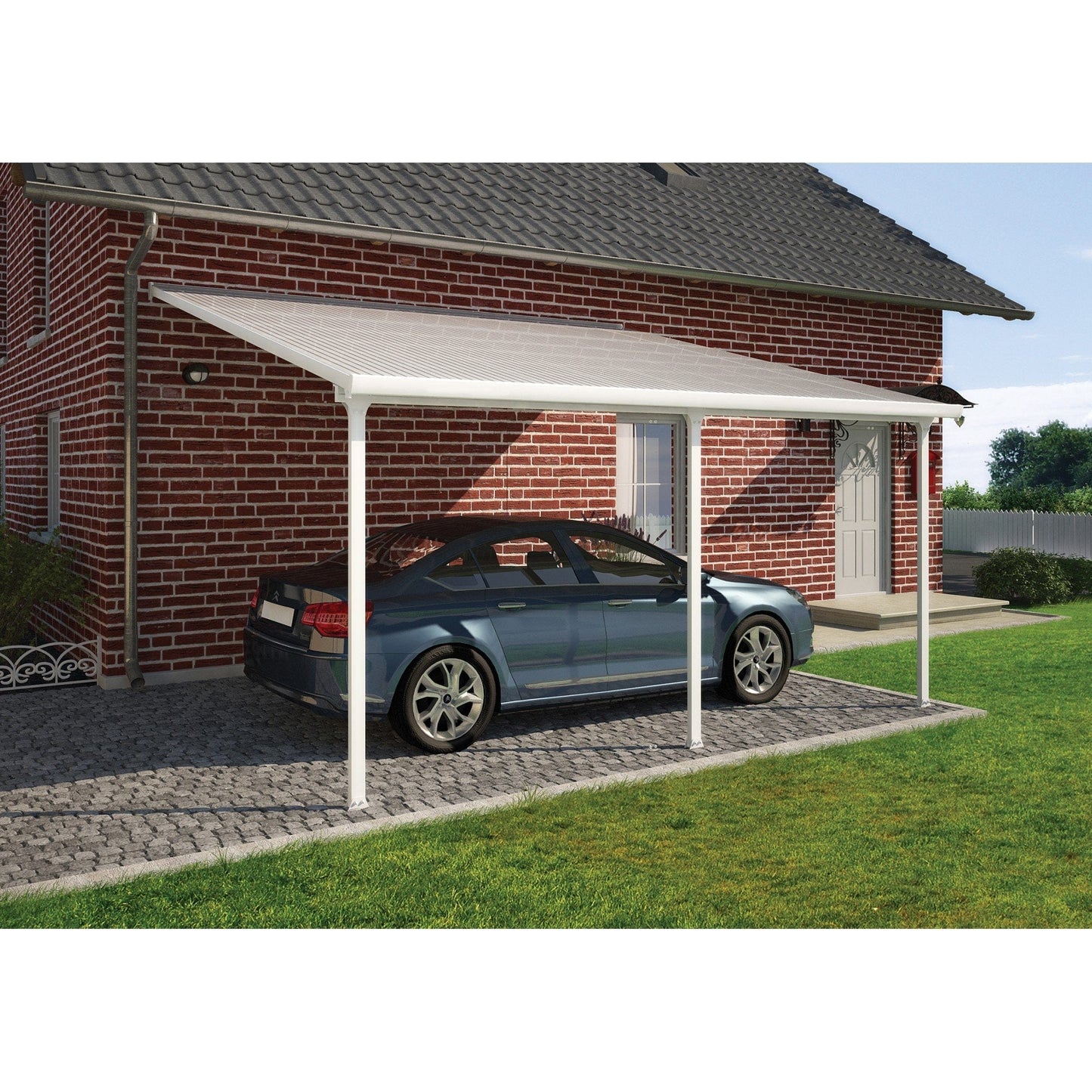 Palram - Canopia | 13 ft Wide Feria Patio Cover - White Clear - HG9214