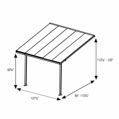 Palram - Canopia | 10 ft Wide Feria Patio Cover - White White - HG9310