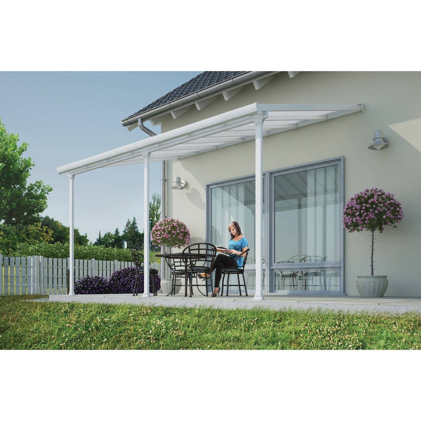 Palram - Canopia | 10 ft Wide Feria Patio Cover - White White - HG9310
