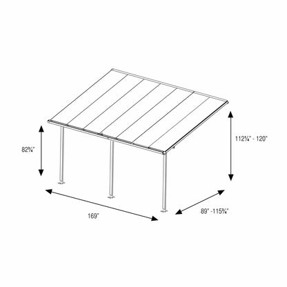 Palram - Canopia | 10 ft Wide Feria Patio Cover - White White - HG9310