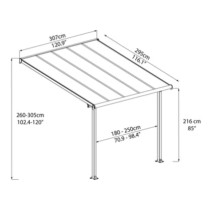 Palram - Canopia | Olympia Patio Cover - Gray - HG8810