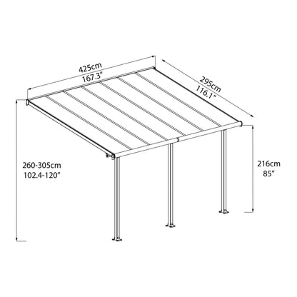Palram - Canopia | Olympia Patio Cover - Gray - HG8810