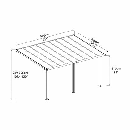 Palram - Canopia | Olympia Patio Cover - Gray - HG8810
