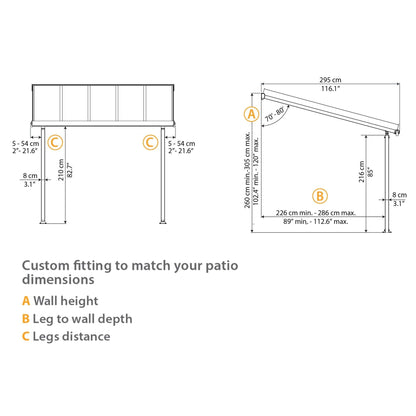 Palram - Canopia | Olympia Patio Cover - Gray - HG8810