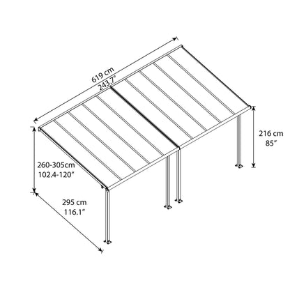 Palram - Canopia | Olympia Patio Cover - Gray - HG8810
