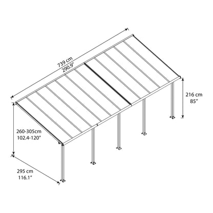Palram - Canopia | Olympia Patio Cover - Gray - HG8810