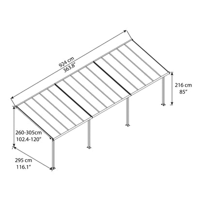 Palram - Canopia | Olympia Patio Cover - Gray - HG8810