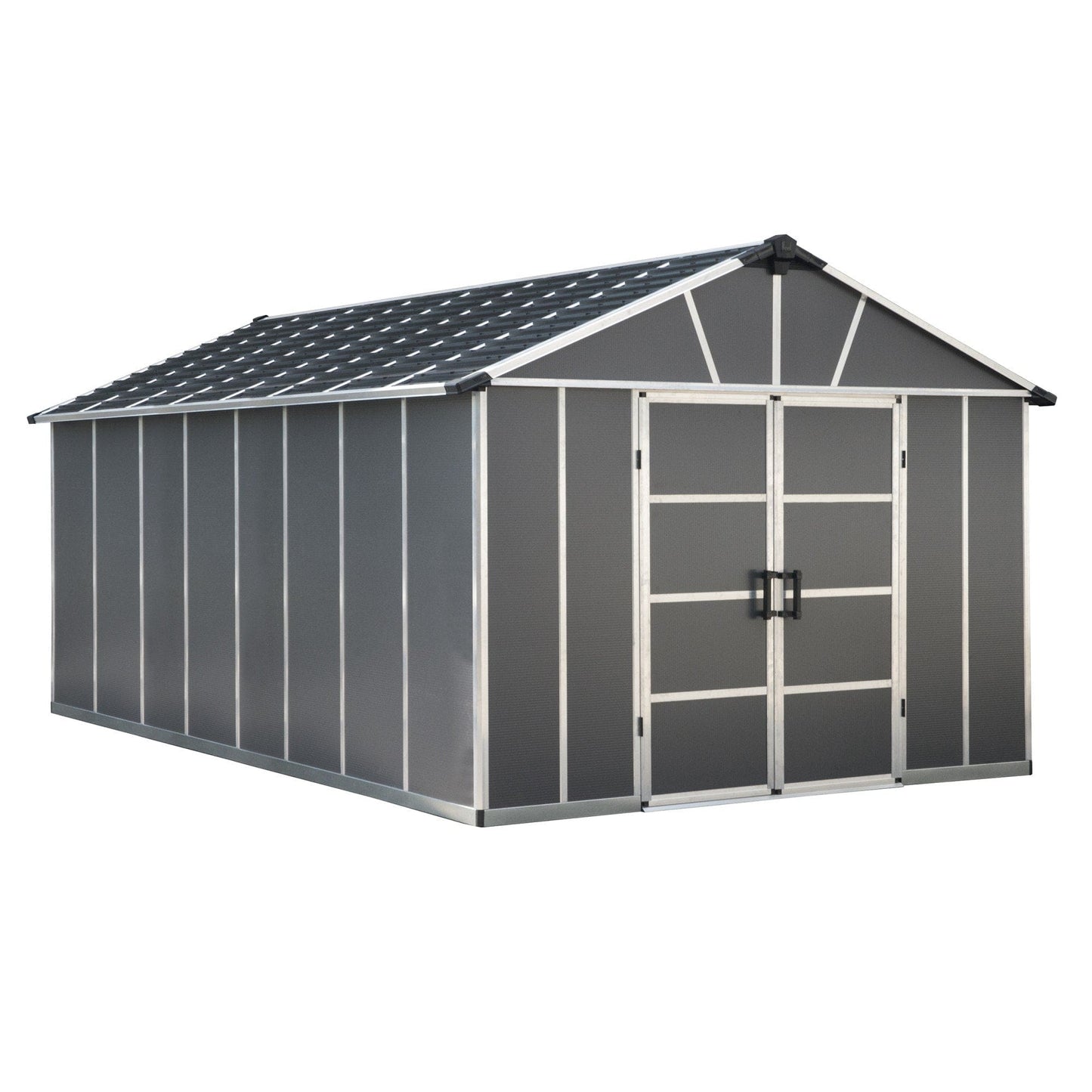 Palram - Canopia | Yukon Polycarbonate Storage Shed - HG9909SGY