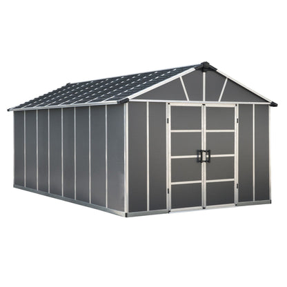 Palram - Canopia | Yukon Polycarbonate Storage Shed - HG9909SGY