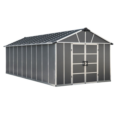 Palram - Canopia | Yukon Polycarbonate Storage Shed - HG9909SGY