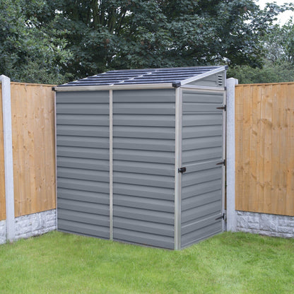 Palram - Canopia | SkyLight 4' x 6' Polycarbonate Lean-To Storage Shed - Gray - HG9600T