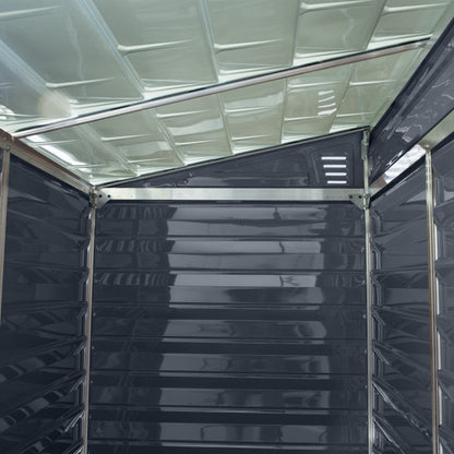 Palram - Canopia | SkyLight 4' x 6' Polycarbonate Lean-To Storage Shed - Gray - HG9600T