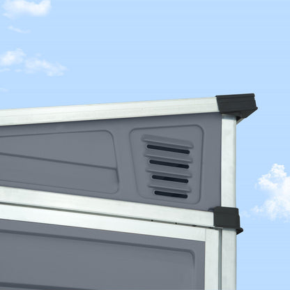 Palram - Canopia | SkyLight 4' x 6' Polycarbonate Lean-To Storage Shed - Gray - HG9600T