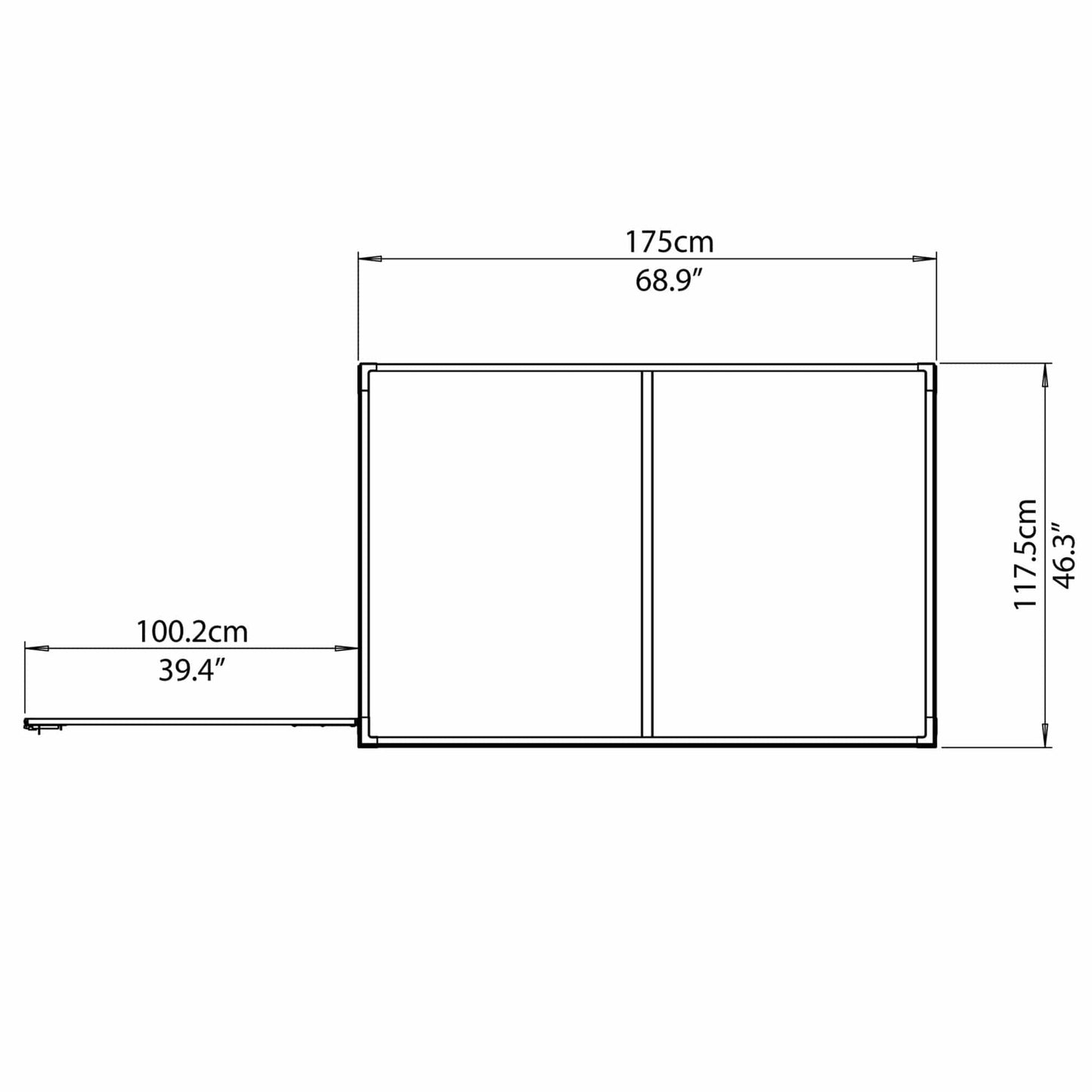 Palram - Canopia | SkyLight 4' x 6' Polycarbonate Lean-To Storage Shed - Gray - HG9600T