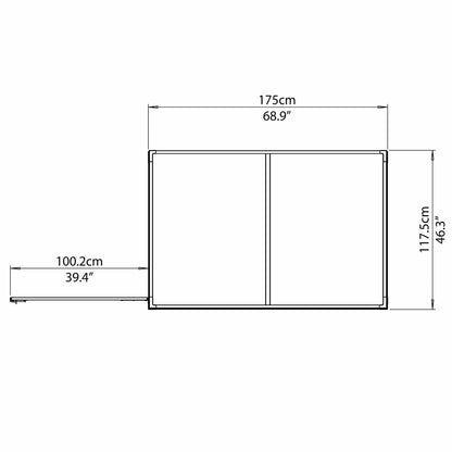 Palram - Canopia | SkyLight 4' x 6' Polycarbonate Lean-To Storage Shed - Gray - HG9600T