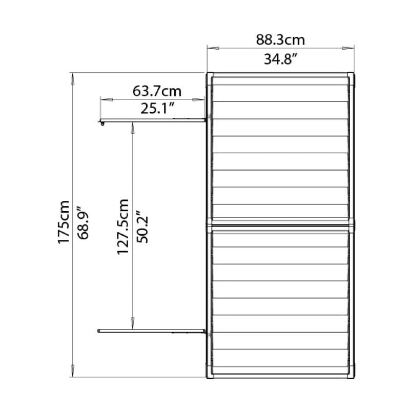 Palram - Canopia | SkyLight Polycarbonate Storage Shed - 6' Wide - HG9603T