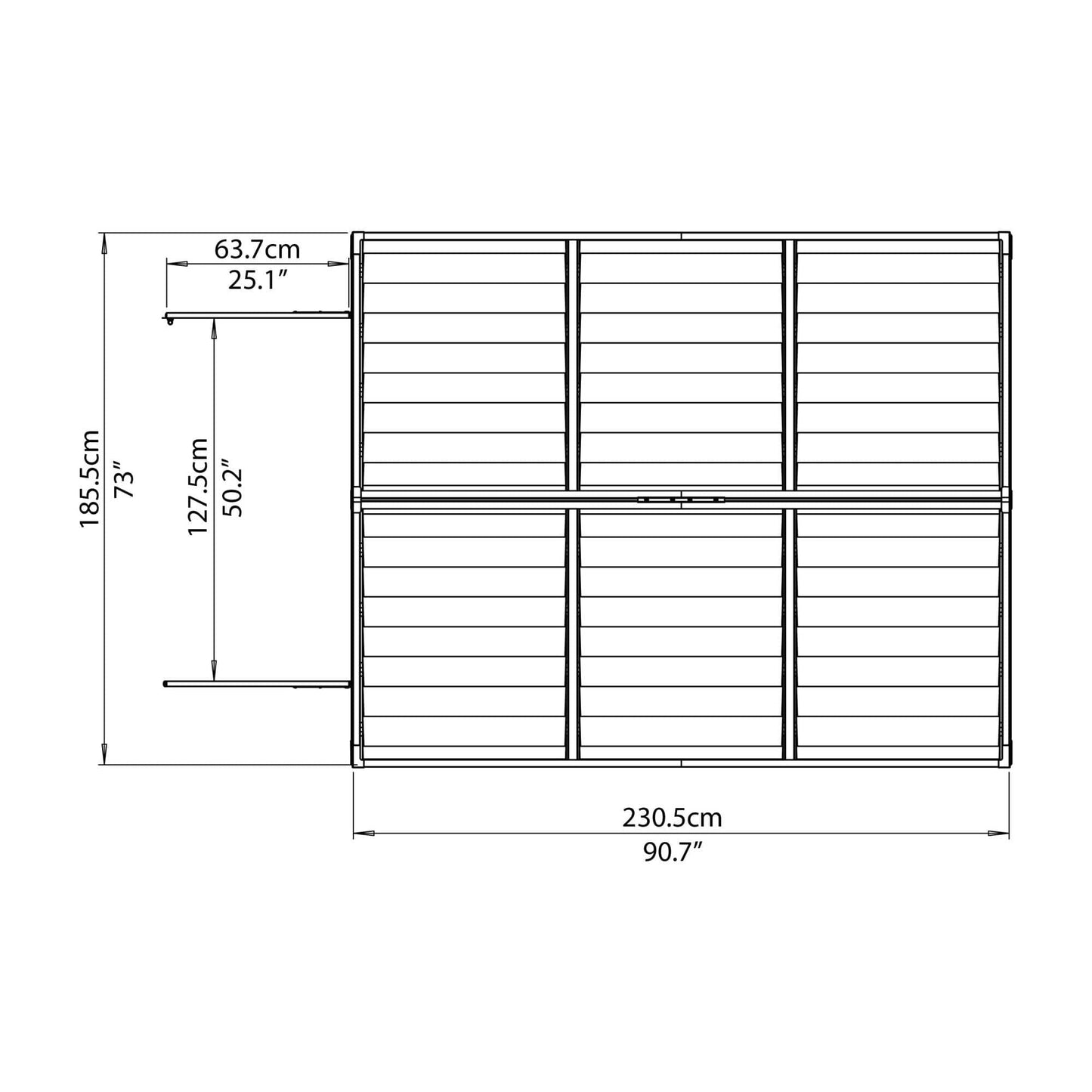 Palram - Canopia | SkyLight Polycarbonate Storage Shed - 6' Wide - HG9603T