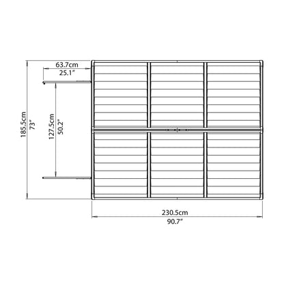 Palram - Canopia | SkyLight Polycarbonate Storage Shed - 6' Wide - HG9603T