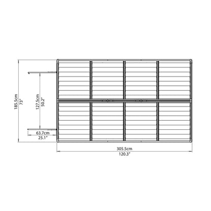 Palram - Canopia | SkyLight Polycarbonate Storage Shed - 6' Wide - HG9603T
