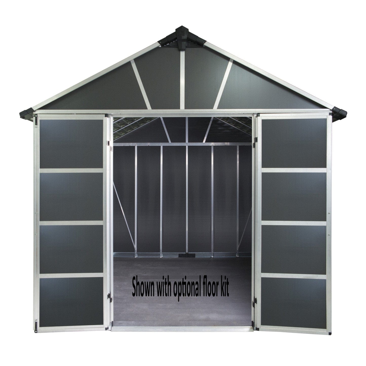 Palram - Canopia | Yukon Polycarbonate Storage Shed - HG9909SGY