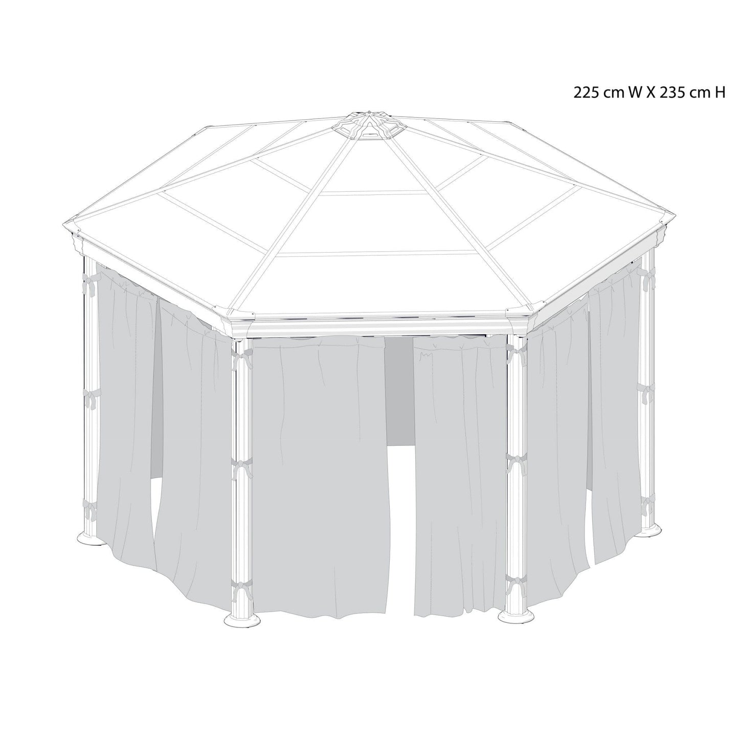 Palram - Canopia | Roma Gazebo Curtain set - 6 Piece - HG1057