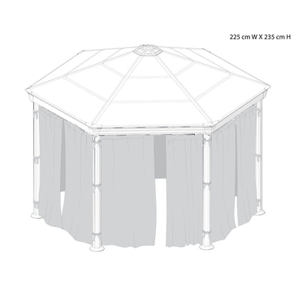Palram - Canopia | Roma Gazebo Curtain set - 6 Piece - HG1057