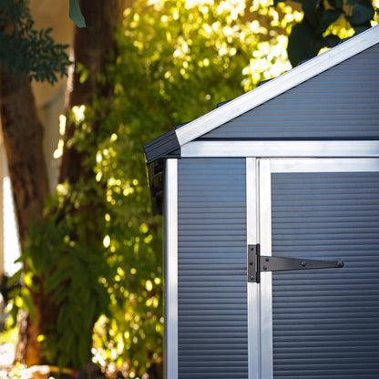 Palram - Canopia | Rubicon 6ft Ultra Durable Outdoor Storage Shed for Garden Dark Grey Series - HG9705GY