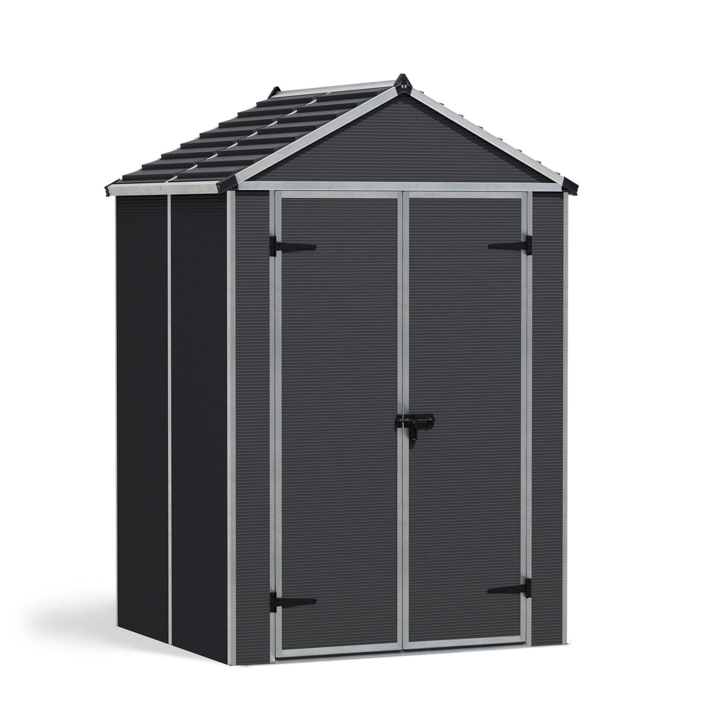 Palram - Canopia | Rubicon 6ft Ultra Durable Outdoor Storage Shed for Garden Dark Grey Series - HG9705GY