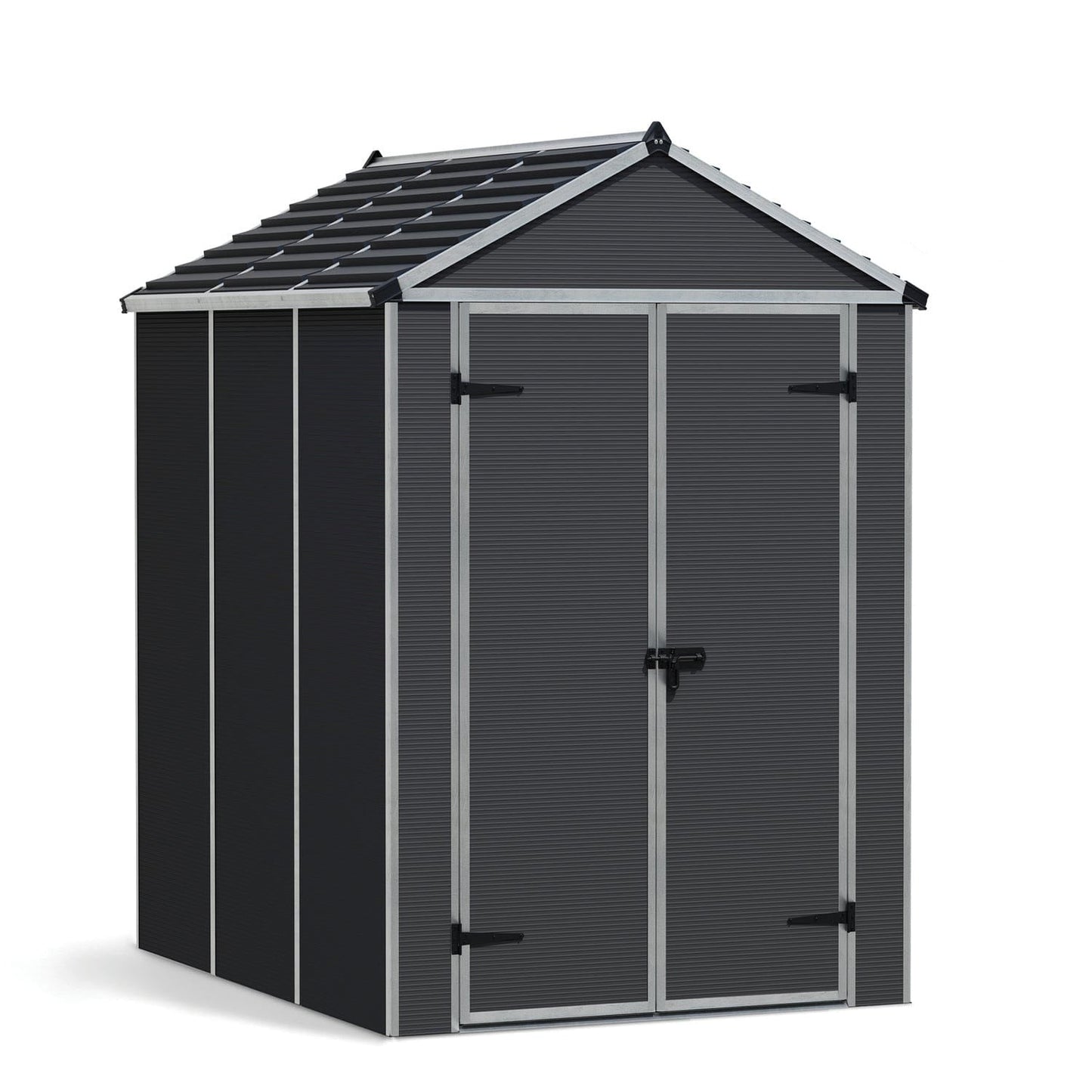 Palram - Canopia | Rubicon 6ft Ultra Durable Outdoor Storage Shed for Garden Dark Grey Series - HG9705GY