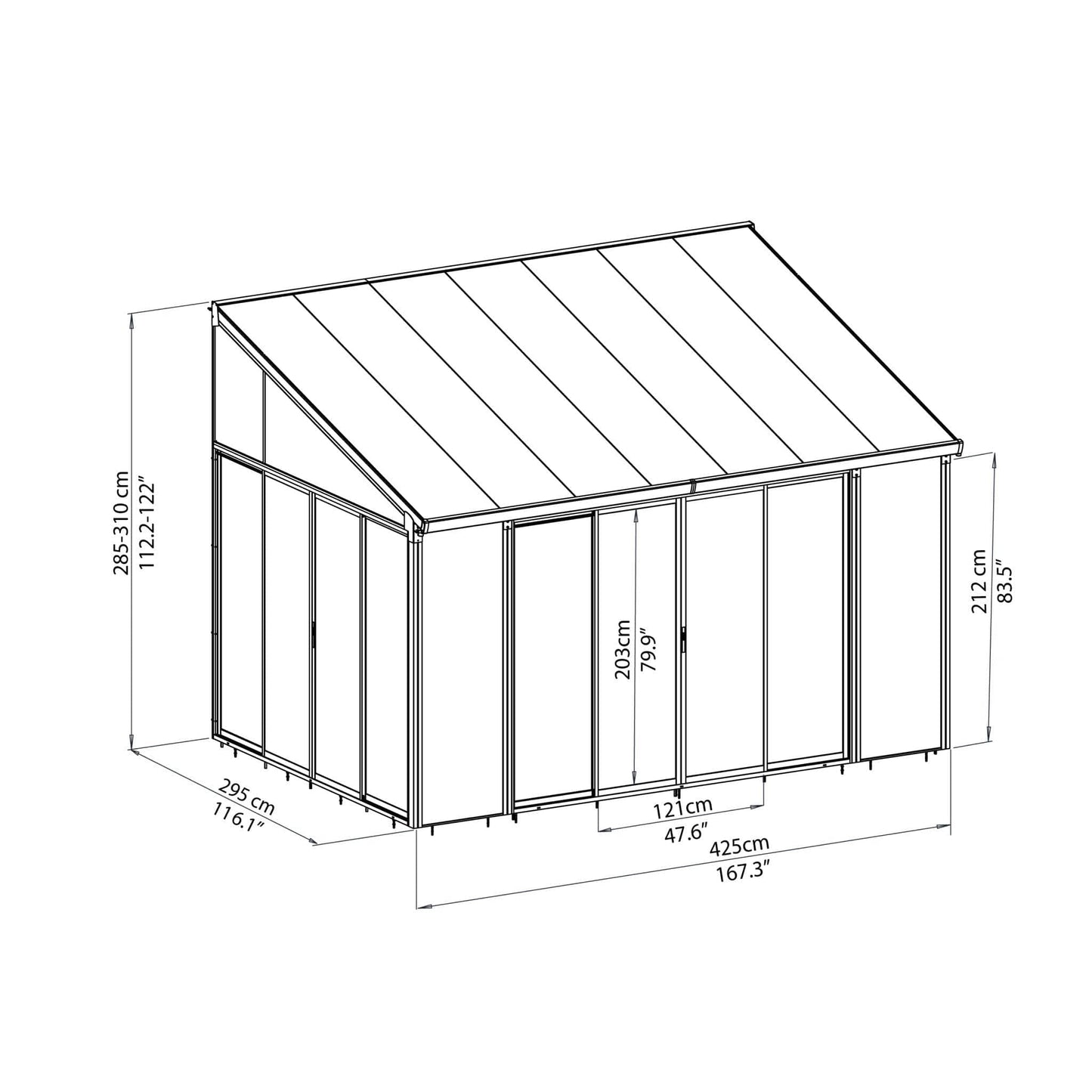 Palram - Canopia | SanRemo Patio Enclosure / Sunroom - HG9074