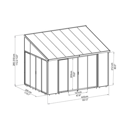 Palram - Canopia | SanRemo Patio Enclosure / Sunroom - HG9074